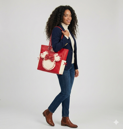 Loungefly - Minnie Mouse Rocks the Dots Coquette Tote Bag