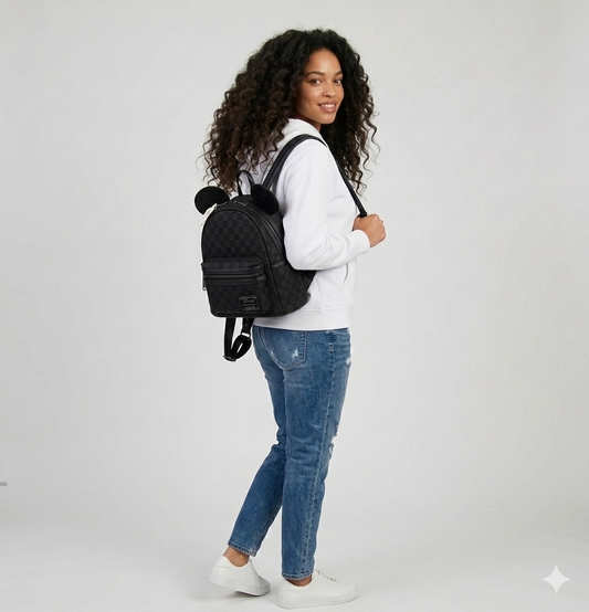 Loungefly - Mickey Mouse Evergreen Checkered Texture Mini Backpack