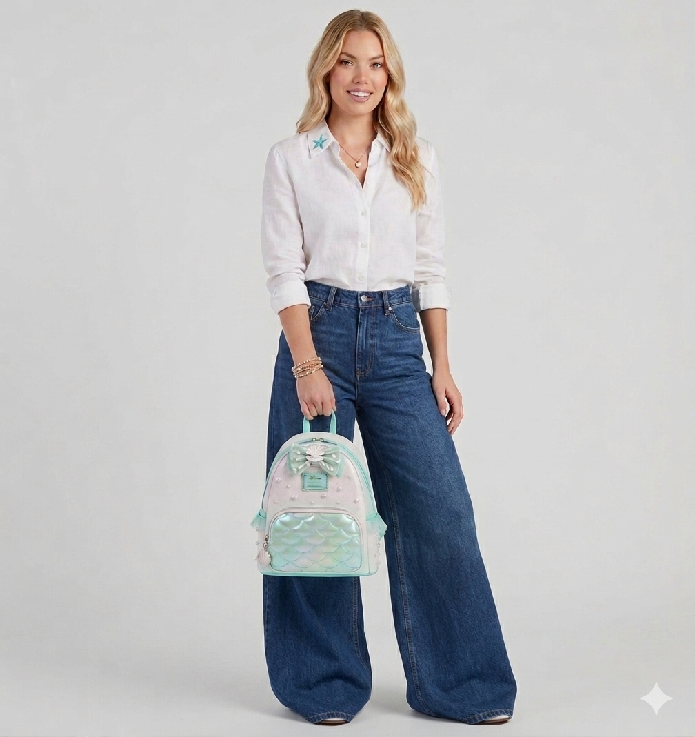 Loungefly - The Little Mermaid Iridescent Pearl Mini Backpack