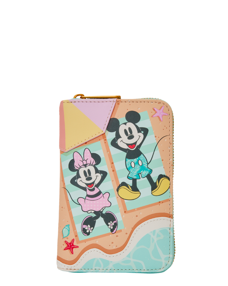 Loungefly - Mickey & Minnie Beach Fun Zip Around Wallet