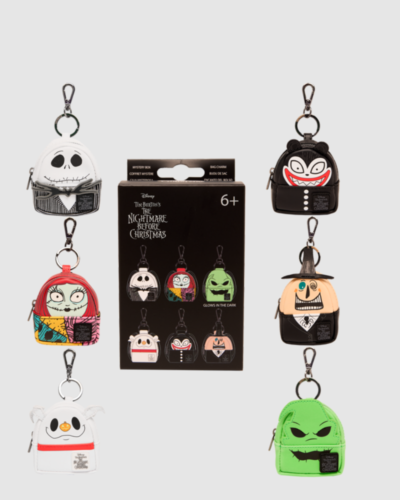 Loungefly -  The Nightmare Before Christmas Cosplay Mystery Mini Backpack Keychain Charm
